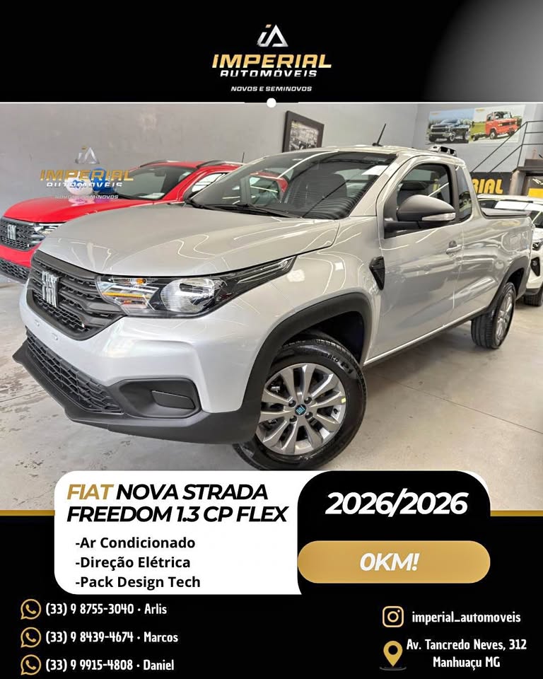 FIAT STRADA FREEDOM 1.3 CABINE PLUS 2026 0KM