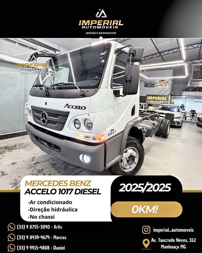 MERCEDES-BENZ ACCELO 1017 2025 0KM – NO CHASSI
